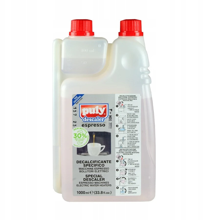 Puly Caff Descaler 1l su dozavimo inde ir naudojimo instrukcija