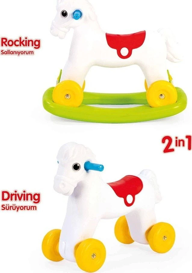 DOLU 2in1 arkliukas ant ratų - supamoji kėdutė 7078 70784