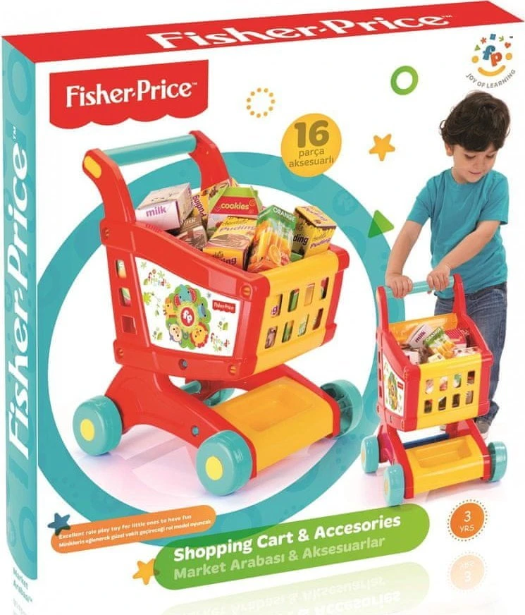 Pirkinių krepšelis su 16 priedų, Dolu Fisher Price 48 cm, 1806