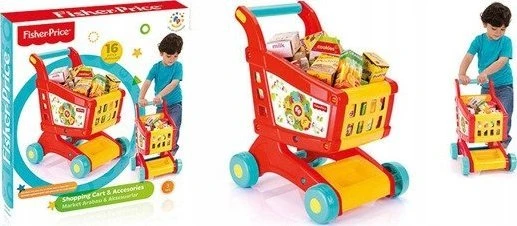 Pirkinių krepšelis su 16 priedų, Dolu Fisher Price 48 cm, 1806