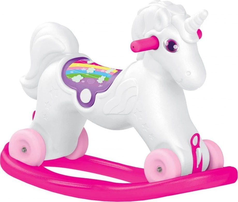 Supamas arkliukas su ratukais Dolu Unicorn 2in1, 2509