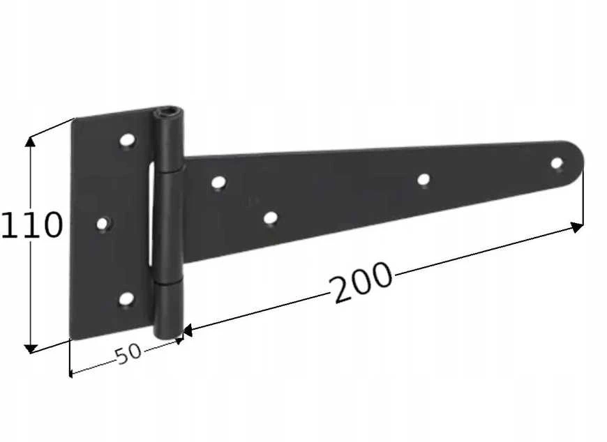 Domax LANKSTAS VARTŲ ZT200 200X50X110X2.5 JUOD