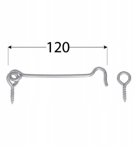Kabliukas Domax ZHK, pilka, 120 mm