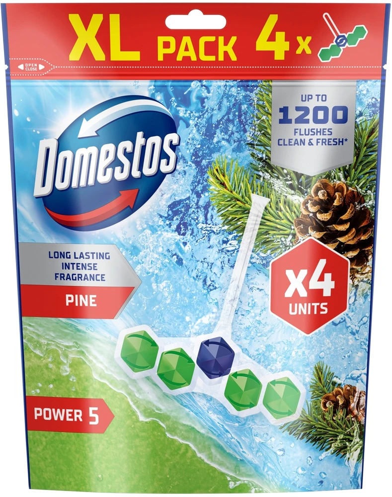 TOILET CLEANER DOMESTOS PINE 4X55G