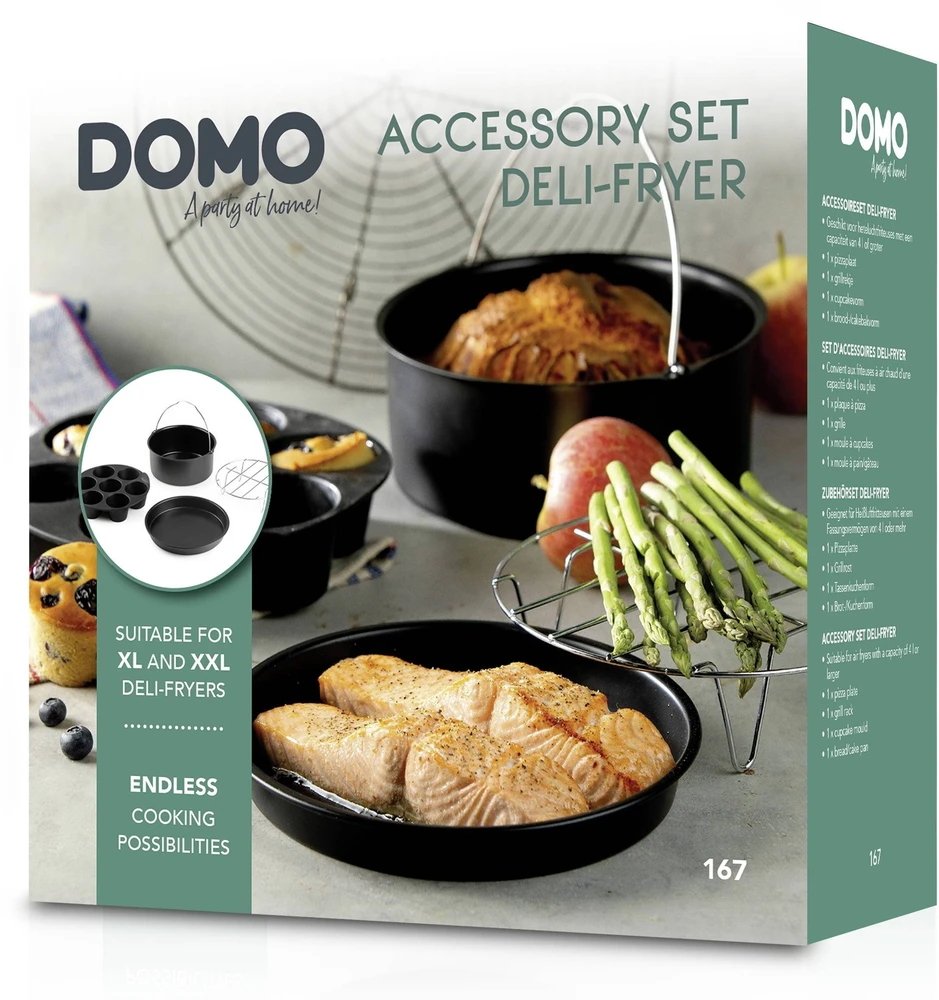 Domo 167 AIRFRYER oro gruzdintuvės priedų rinkinys, 4 vnt.