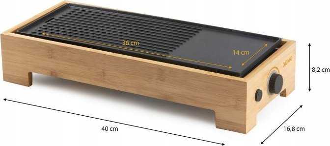 DOMO DO9270G Plancha kepsninė, bambuko stiliaus, „Just us“