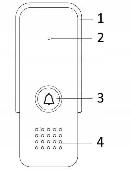 EURA ADP-24A3 balta domofonas, 2 laidų