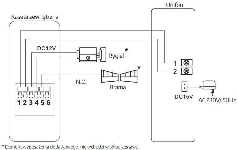 EUA Intercom EURA ADP-24A3 juodas 2-wire