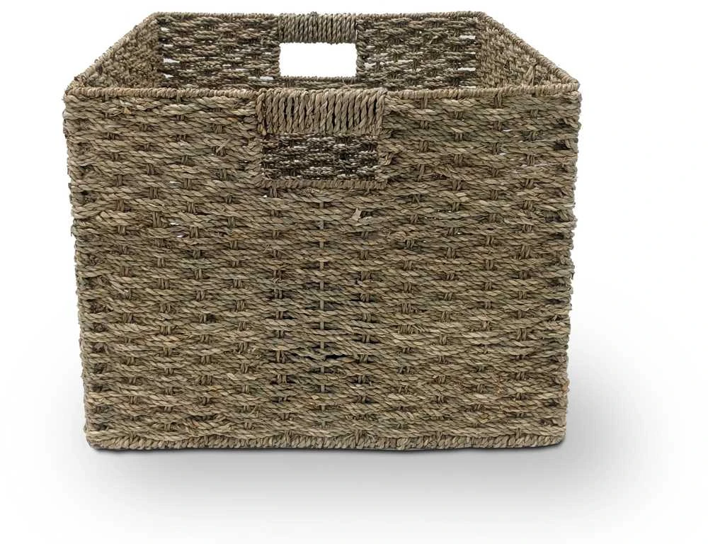Domoletti BASKET 40X40X30CM METAL/SEAGRASS