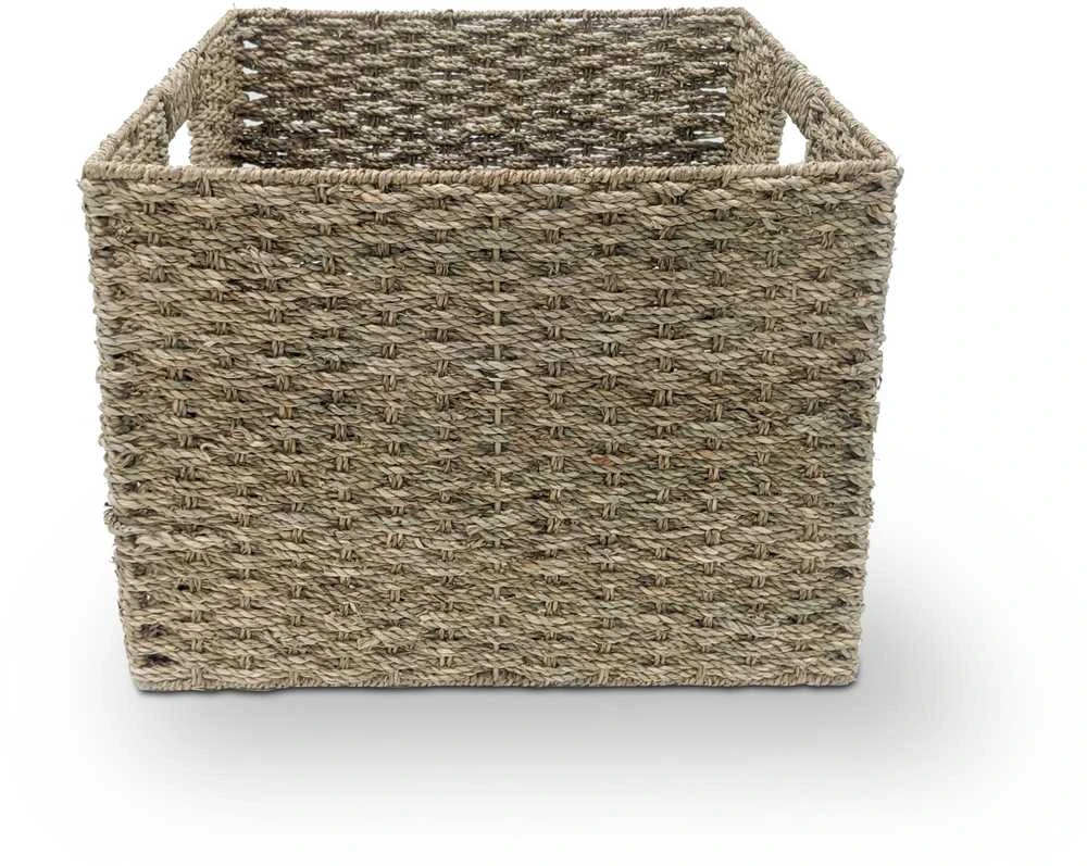 Domoletti BASKET 40X40X30CM METAL/SEAGRASS