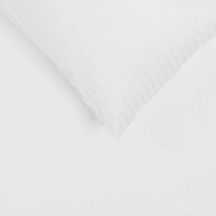 Patalynės komplektas Domoletti lovos užvalkalų komplektas dryžuotas baltas satinas 200x220