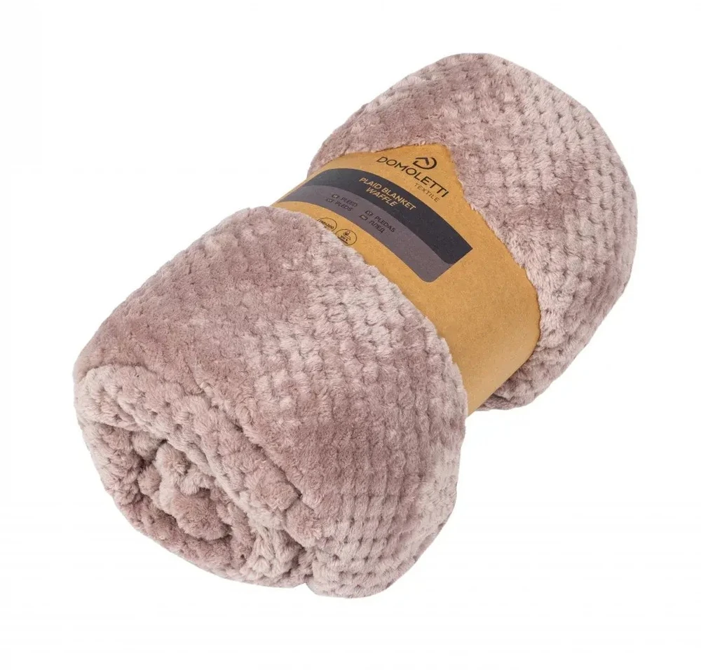 Domoletti BLANKET WAFFLE FLANNEL 150X200 MAUVE