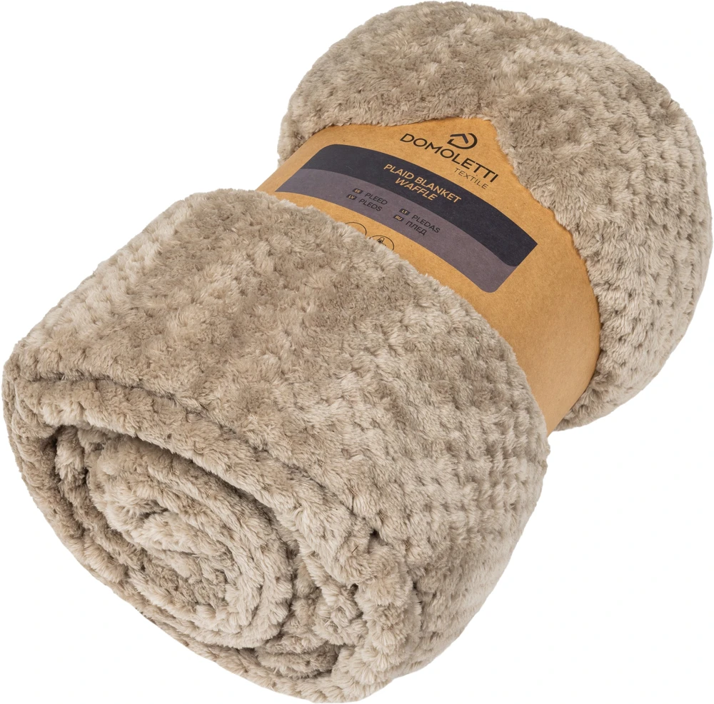 Domoletti BLANKET WAFFLE FLANNEL 150X200 CM BEIGE