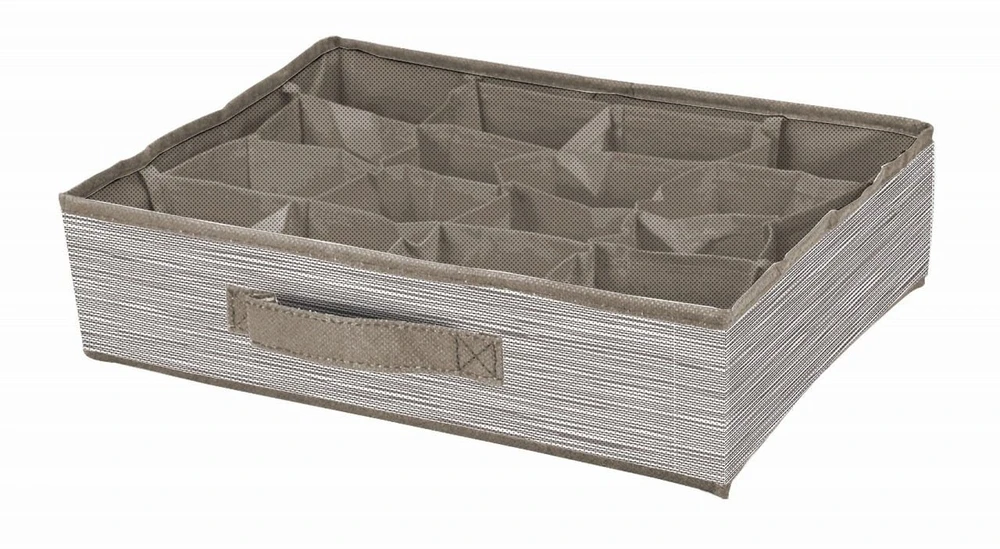 Domoletti BOXSTORAGE 9 GRID 30X30X10CM BEIGE TEXT