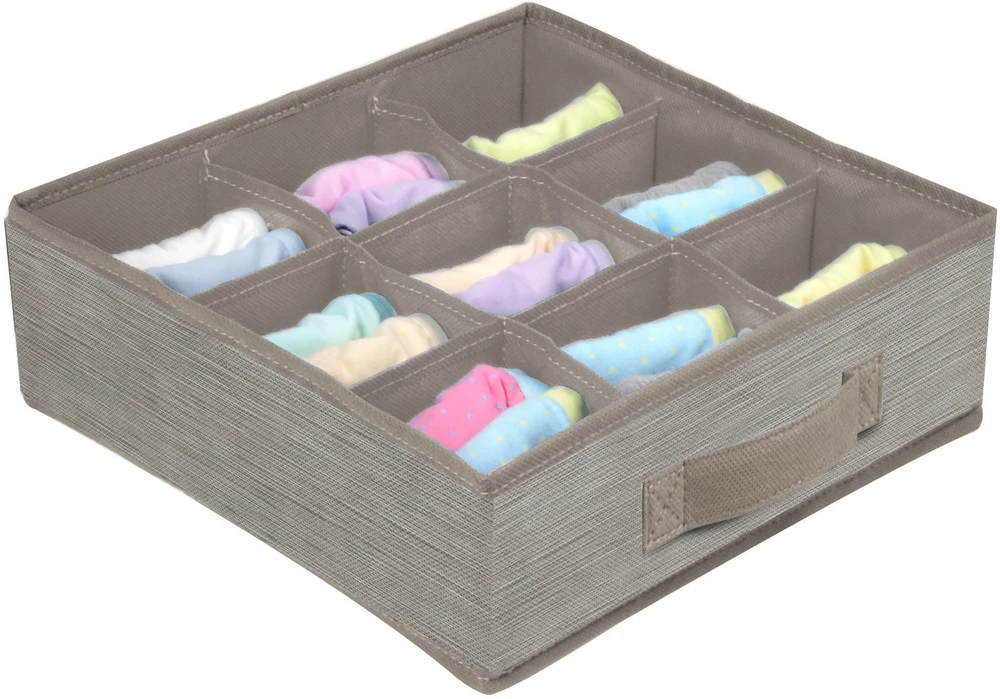 Domoletti BOXSTORAGE 9 GRID 30X30X10CM BEIGE TEXT