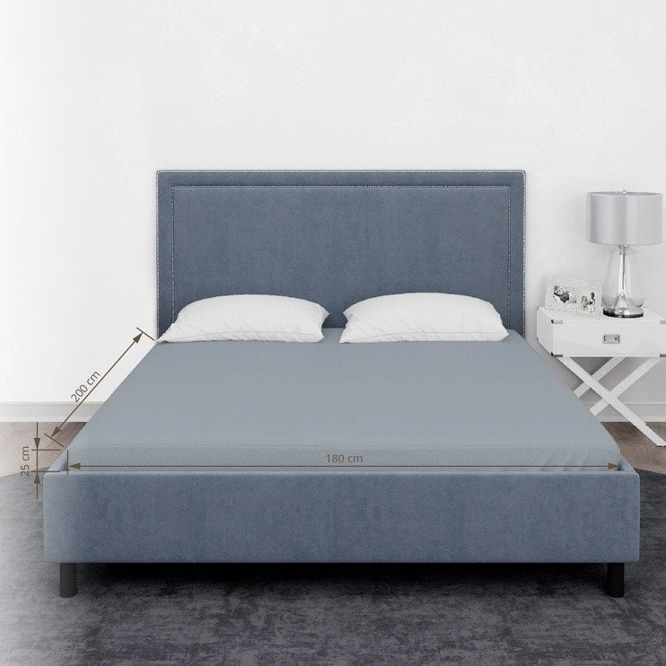 Domoletti FITTED SHEET COTTON 180X200+25 Pilkas
