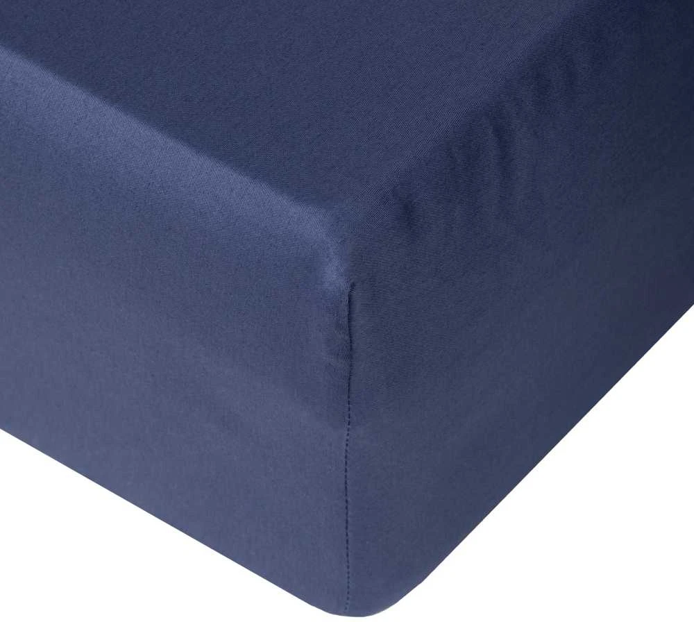 Domoletti FITTED SHEET SATEEN 180X200+25 NAVY