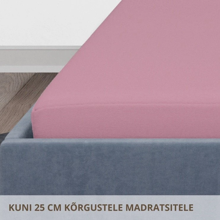 Domoletti FITTED SHEET SATEEN 180X200+25 Rožinis