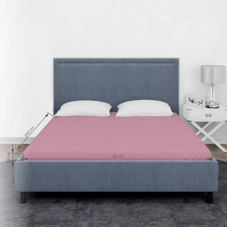 Domoletti FITTED SHEET SATEEN 180X200+25 Rožinis