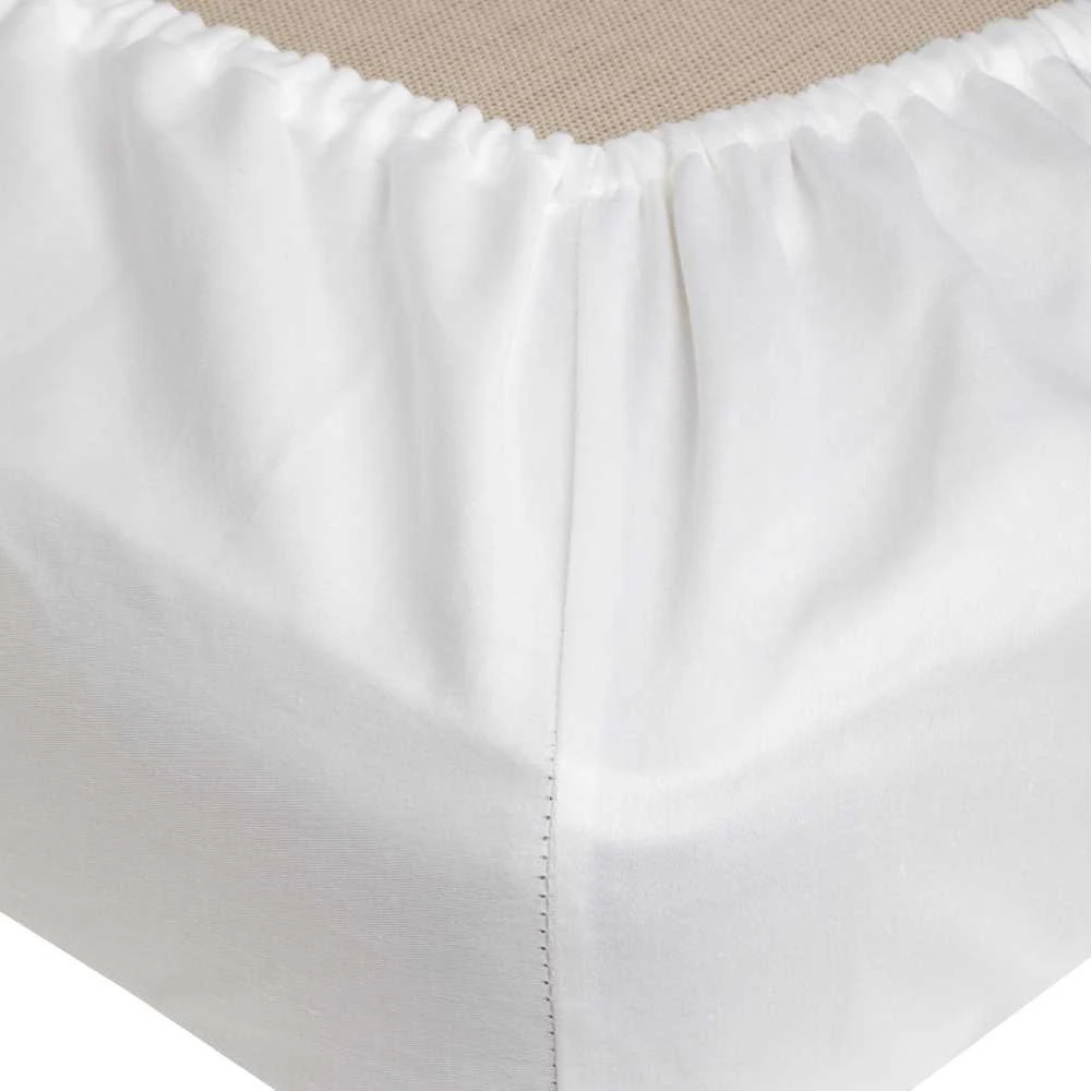 Domoletti FITTED SHEET SATEEN 90X200+25 Baltas