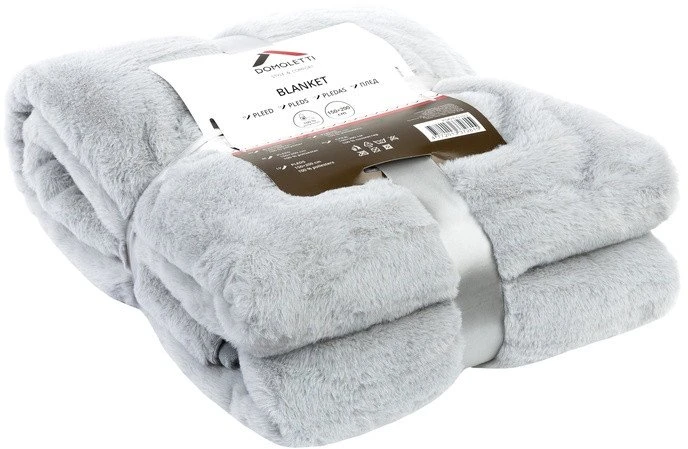 Domoletti FUR BLANKET 150X200 300/180 GSM L. Pilkas