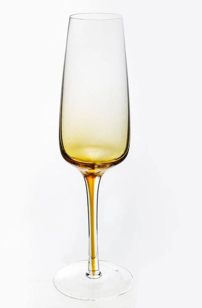 Domoletti AMBER CHAMPAGNE GLASS 6PCS