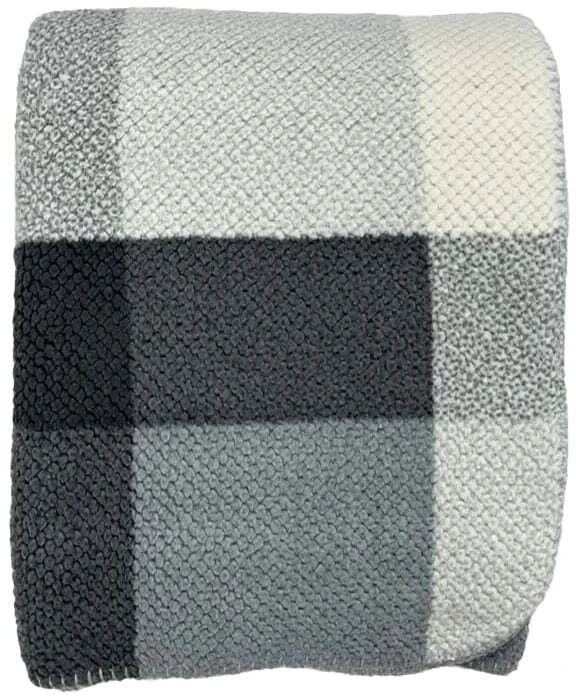 Domoletti PLAID BLANKET CLOUDY 150X200CM Pilkas/WHIT