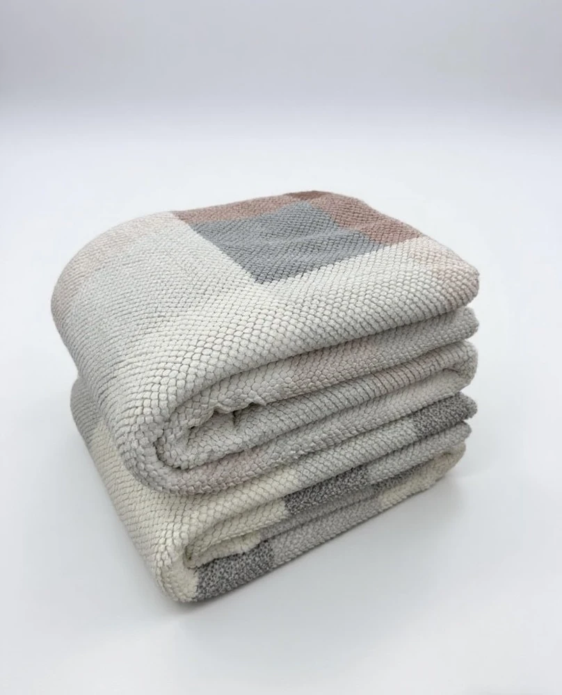 Domoletti PLAID BLANKET CLOUDY 150X200CM Pilkas/Rožinis