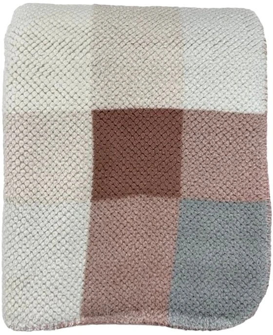 Domoletti PLAID BLANKET CLOUDY 150X200CM Pilkas/Rožinis