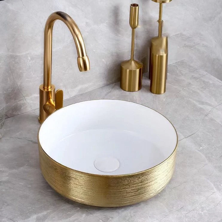Umywalka Domoletti WASHBASIN COUNTERTOP ACB8003 GOLD/Baltas