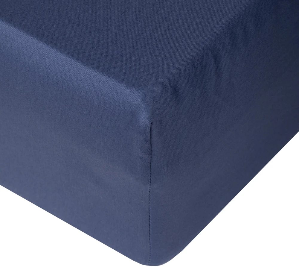 Domoletti FITTED SHEET SATEEN 200X200+25 NAVY