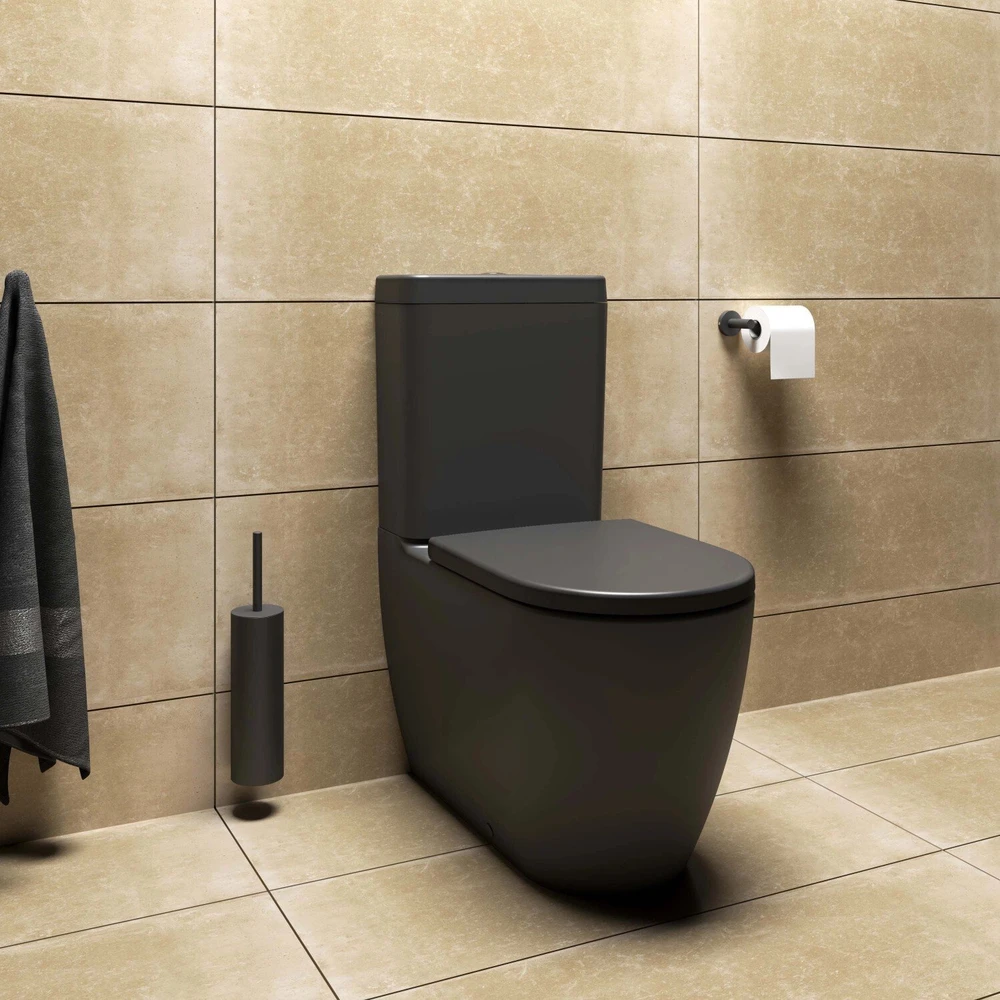 Masterjero Rinkinys kompaktowy WC Domoletti TOILET ARC WITH TANK Juodas Matinis