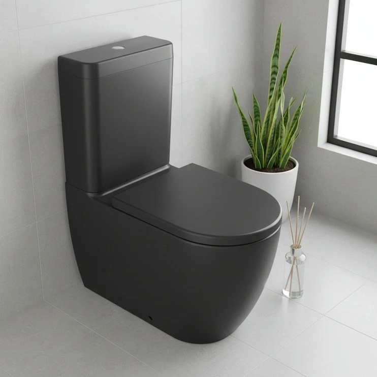 Masterjero Rinkinys kompaktowy WC Domoletti TOILET ARC WITH TANK Juodas Matinis