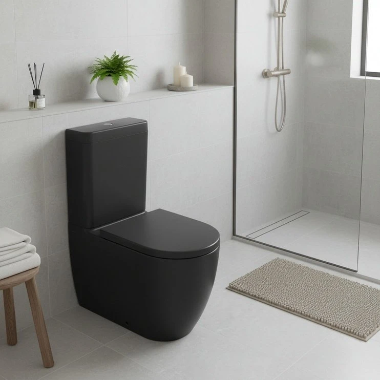 Masterjero Rinkinys kompaktowy WC Domoletti TOILET ARC WITH TANK Juodas Matinis