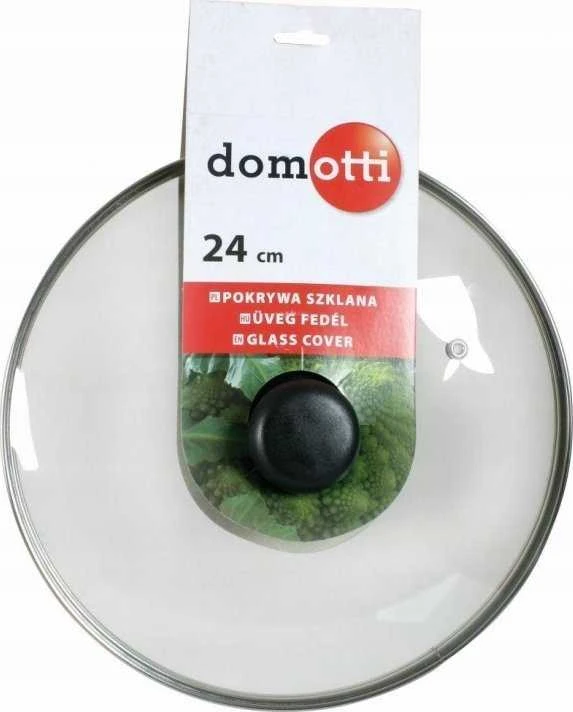 Stikliniame dangtelyje yra 24 cm DOMOTTI oro išleidimo anga