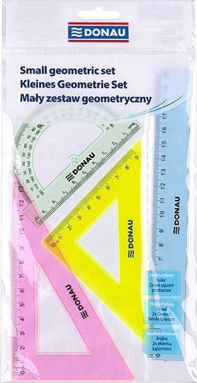 Rinkinys geometryczny DONAU 4 elementy mix kolorów