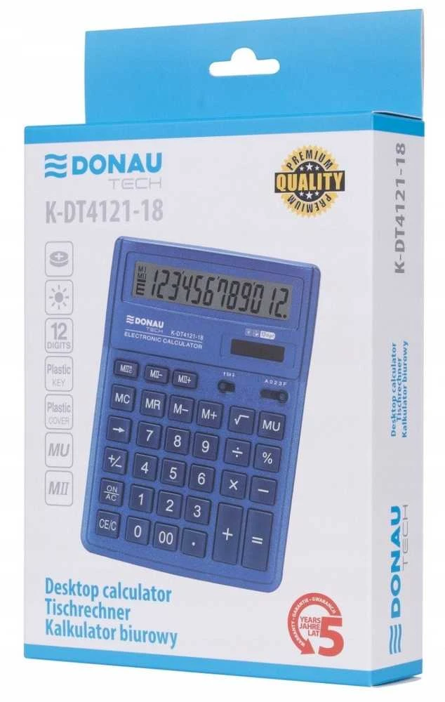 Skaičiuotuvas K-DT4121-01 DONAU tam.mėlynas