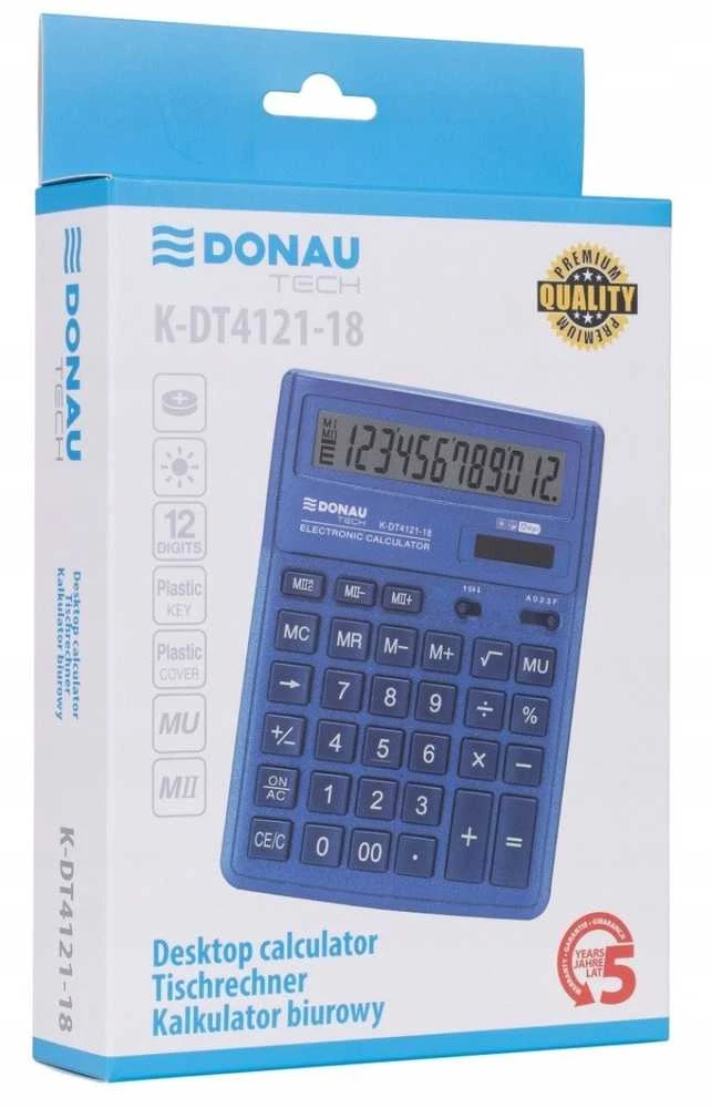 Skaičiuotuvas K-DT4121-01 DONAU tam.mėlynas