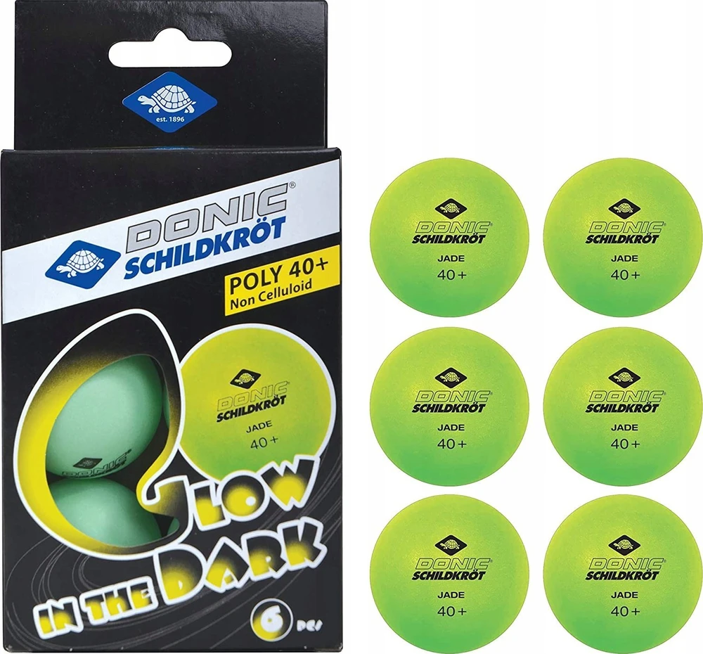 Donic DONIC SCHILDKRÖT PIMPONG BALLS ELITE POLY 40+ 6vnt. oranžinė/baltas