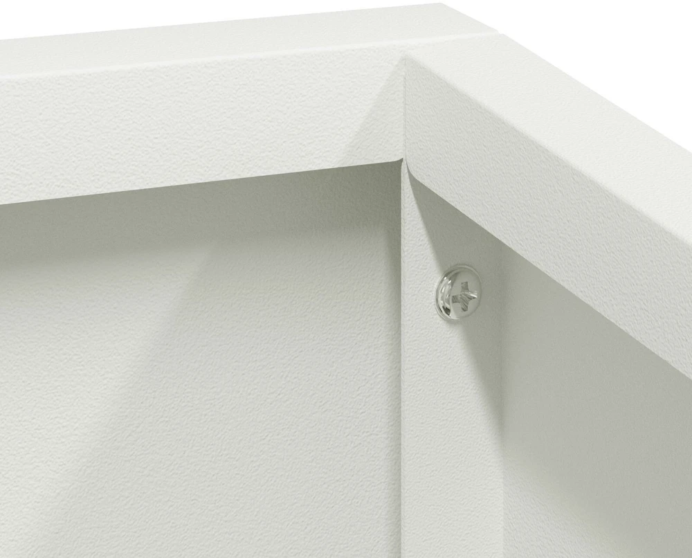 Sodo vazonas Balta 80 x 80 x 50 cm Šaltai valcuotas plienas