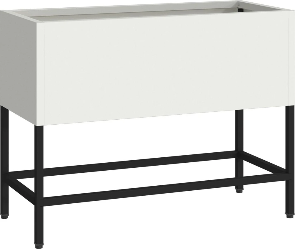 Pakeltas Sodo Vazonas Balta 60 x 26 x 48 cm Plienas