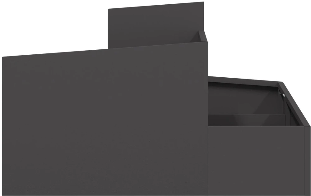 Sodo vazonas Juoda 80 x 80 x 50 cm Šaltai valcuotas plienas