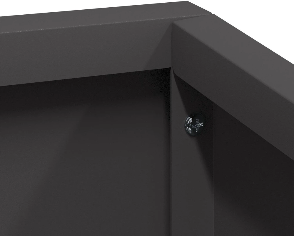 Sodo vazonas Juoda 80 x 80 x 50 cm Šaltai valcuotas plienas
