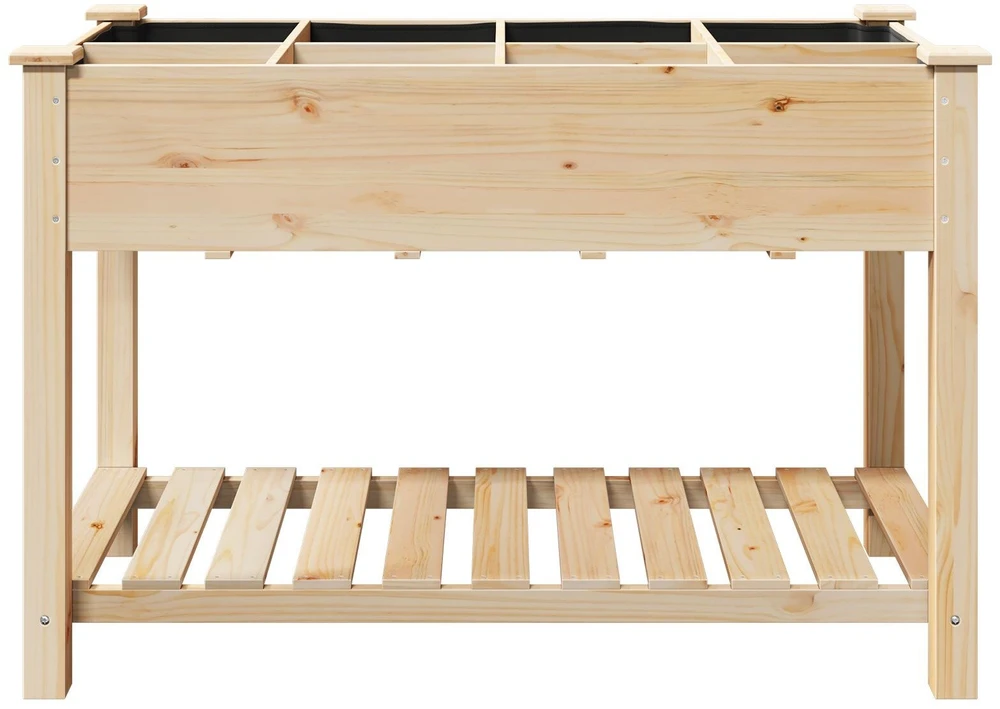 Sodo vazonas Smėlio 115 x 59 x 76,5 cm Kietasis pušinis medis