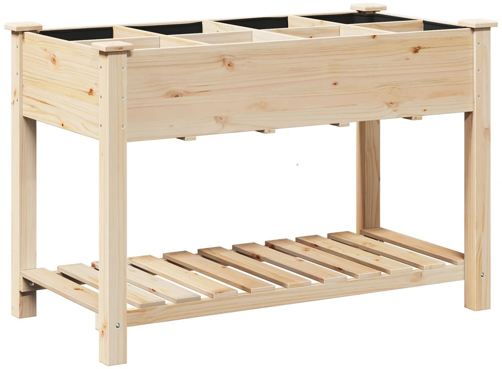 Sodo vazonas Smėlio 115 x 59 x 76,5 cm Kietasis pušinis medis