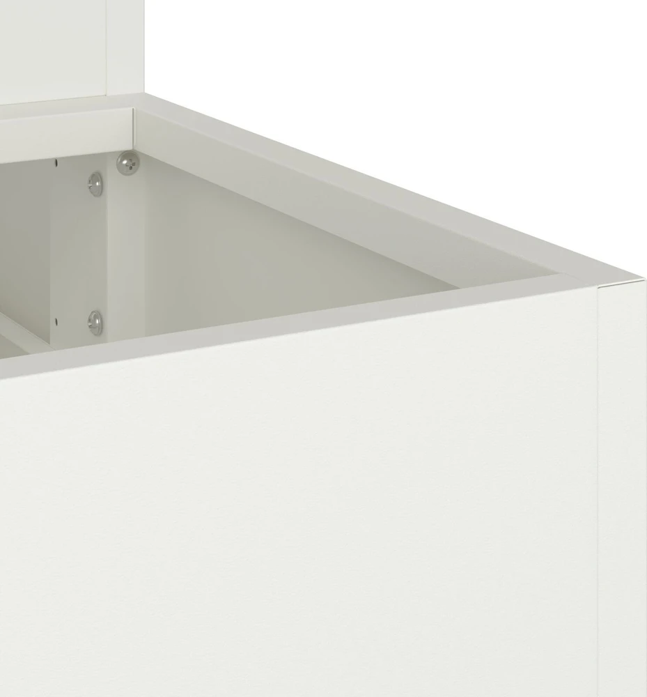 Sodo vazonas Balta 90 x 90 x 35 cm Šaltai valcuotas plienas