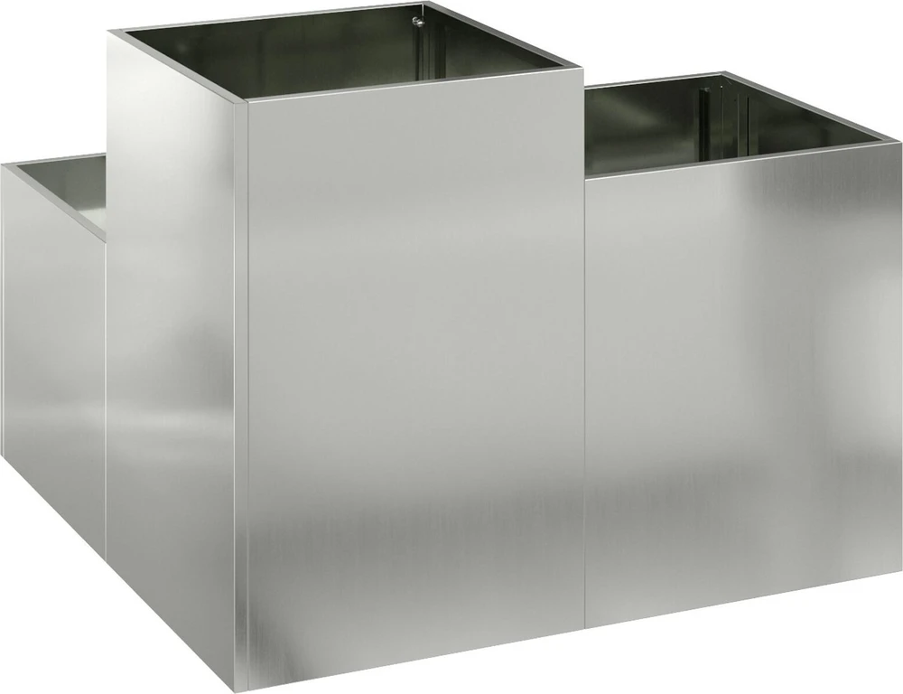 Sodo vazonas Sidabro 100 x 100 x 60 cm Galvanizuotas plienas