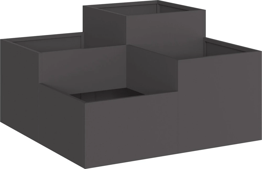 Sodo vazonas Juoda 80 x 80 x 48 cm Plienas