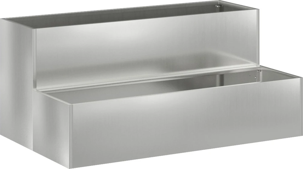 Sodo vazonas Sidabro 100 x 60 x 45 cm Cinkuota plienas
