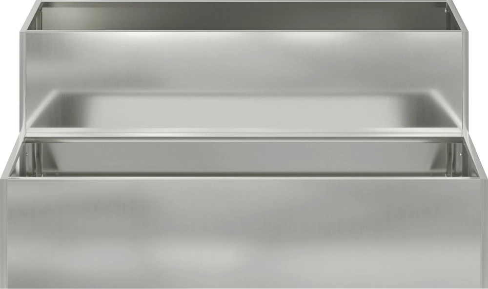 Sodo vazonas Sidabro 100 x 60 x 45 cm Cinkuota plienas